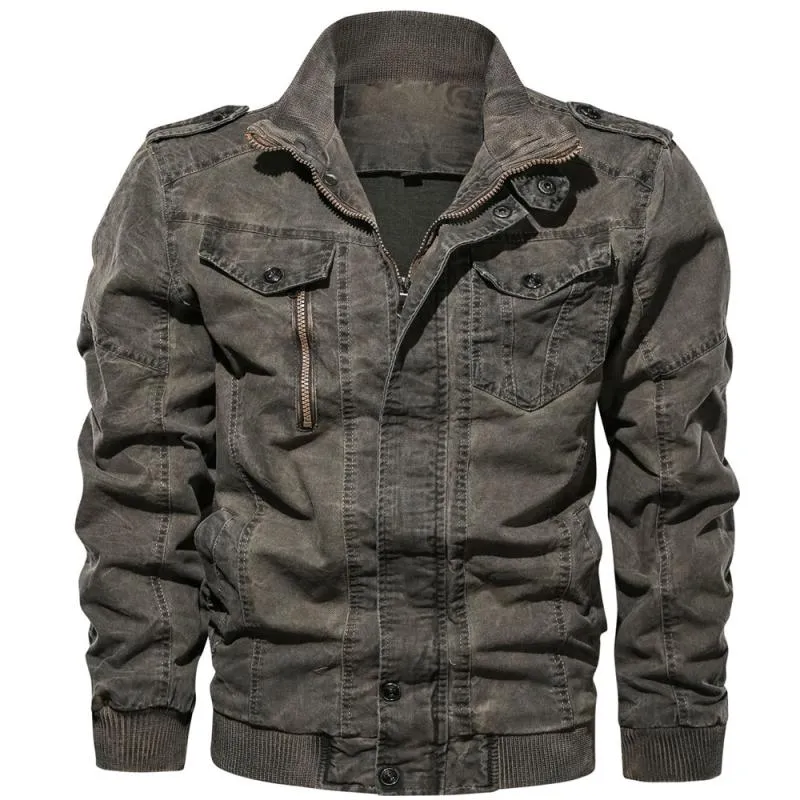 Men's Casual Denim Bomber | Plus Size