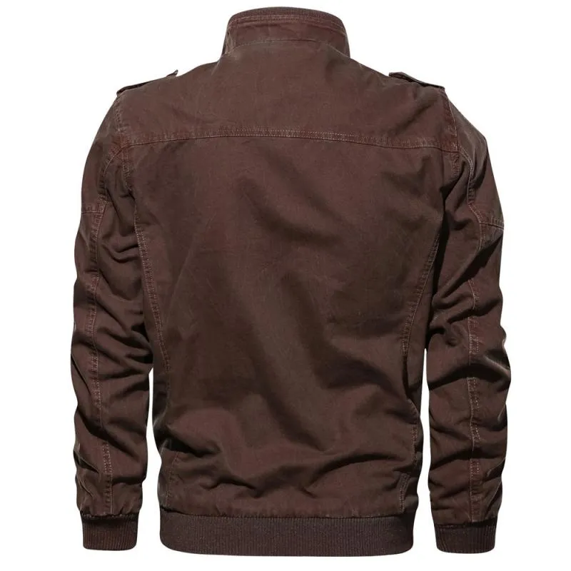 Men's Casual Denim Bomber | Plus Size