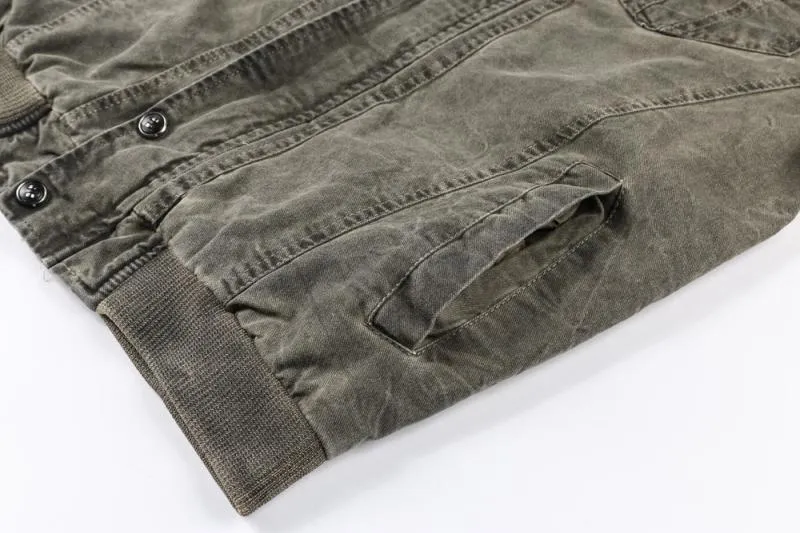 Men's Casual Denim Bomber | Plus Size