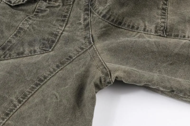 Men's Casual Denim Bomber | Plus Size