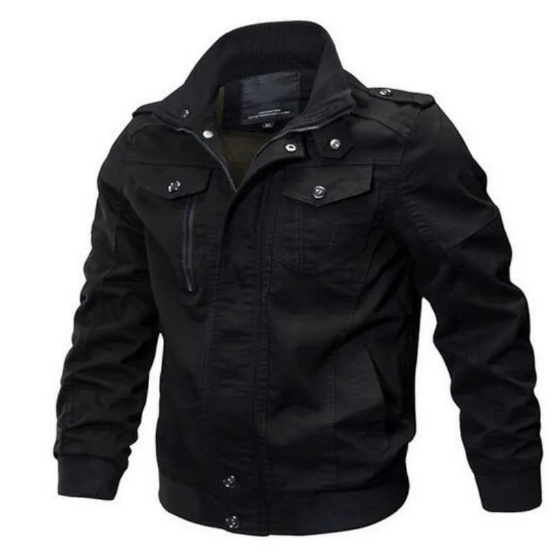 Men's Casual Denim Bomber | Plus Size
