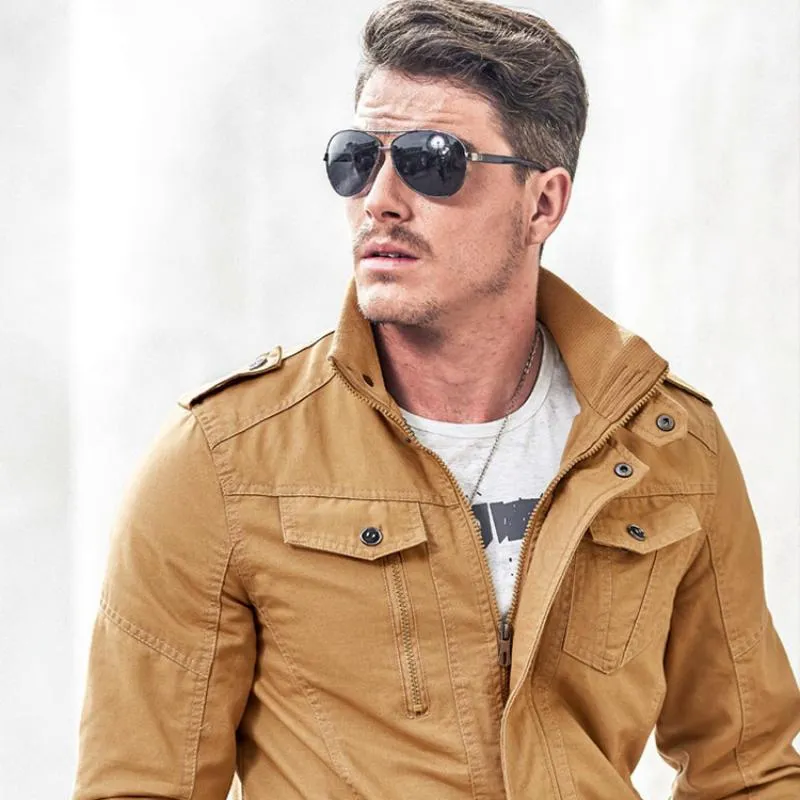 Men's Casual Denim Bomber | Plus Size