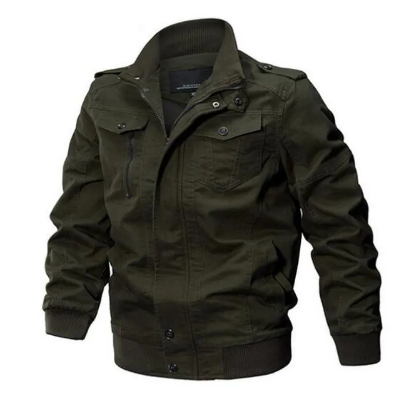 Men's Casual Denim Bomber | Plus Size