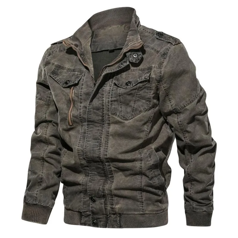 Men's Casual Denim Bomber | Plus Size