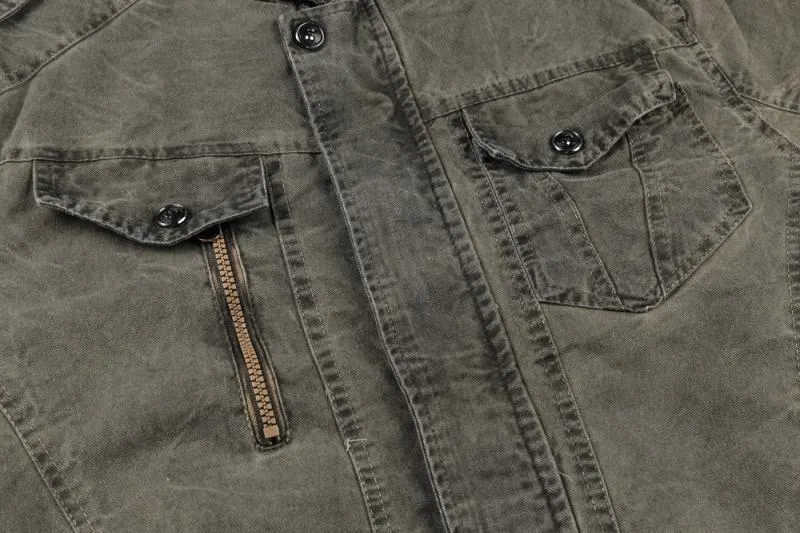 Men's Casual Denim Bomber | Plus Size