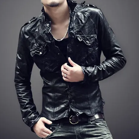 Men's Casual Genuine Leather Jacket