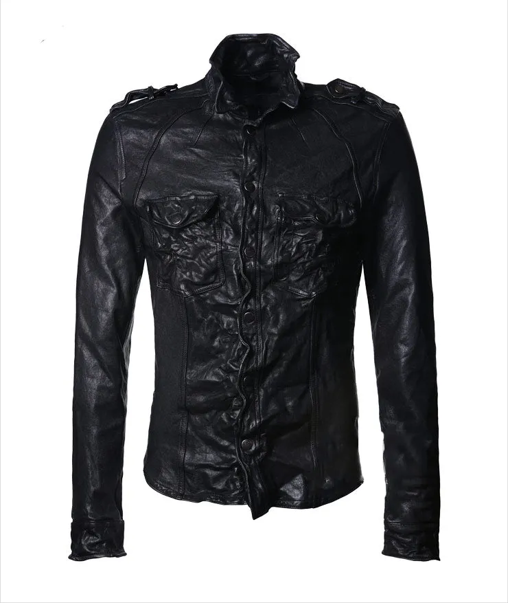 Men's Casual Genuine Leather Jacket