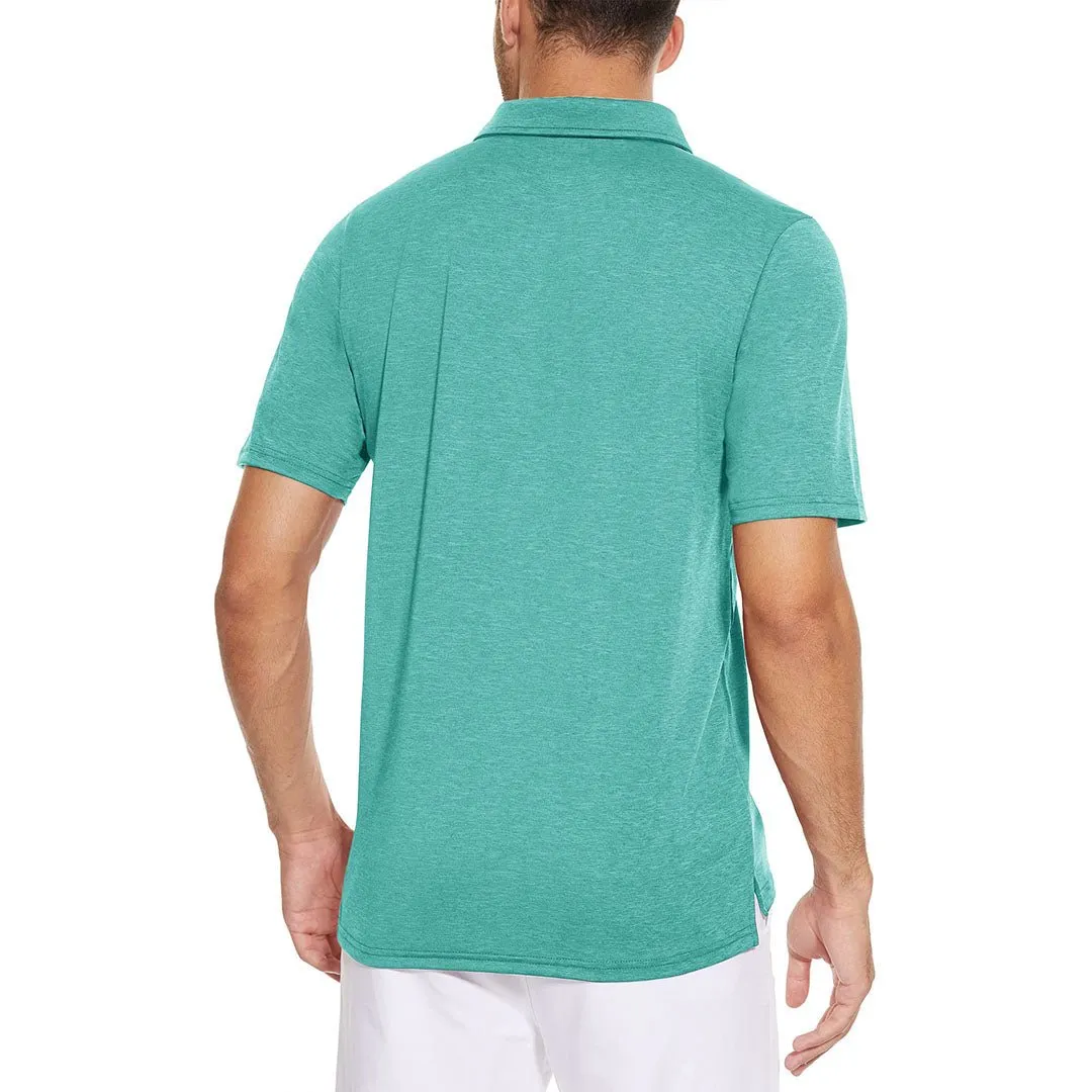 Men's Casual Polo Golf Shirts Quick Dry 3 Buttons