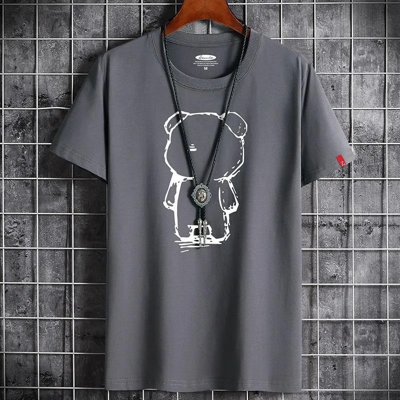 Men's Classic Anime O Neck T-shirt