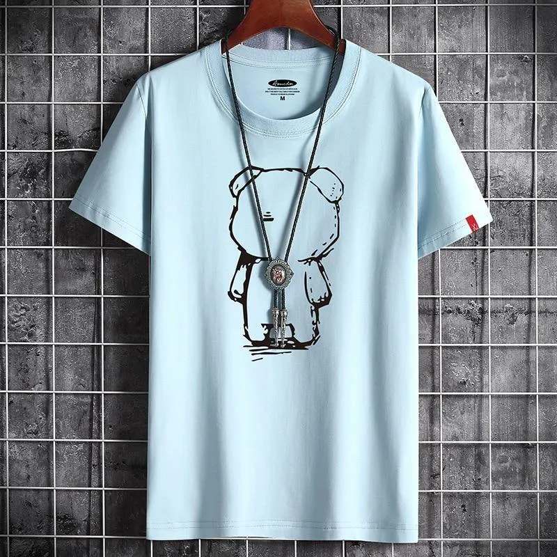 Men's Classic Anime O Neck T-shirt