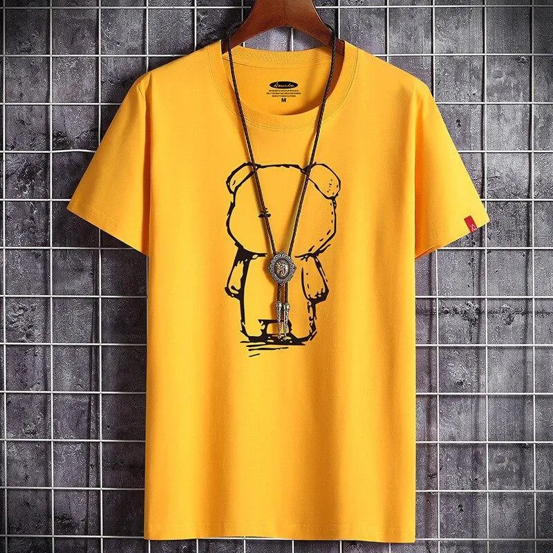 Men's Classic Anime O Neck T-shirt