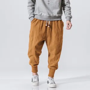 Men's Cotton Cargo Harem Sweatpants