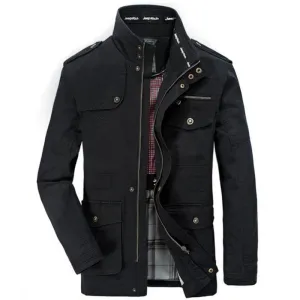 Men's Cotton Tactical Jacket | Plus Size