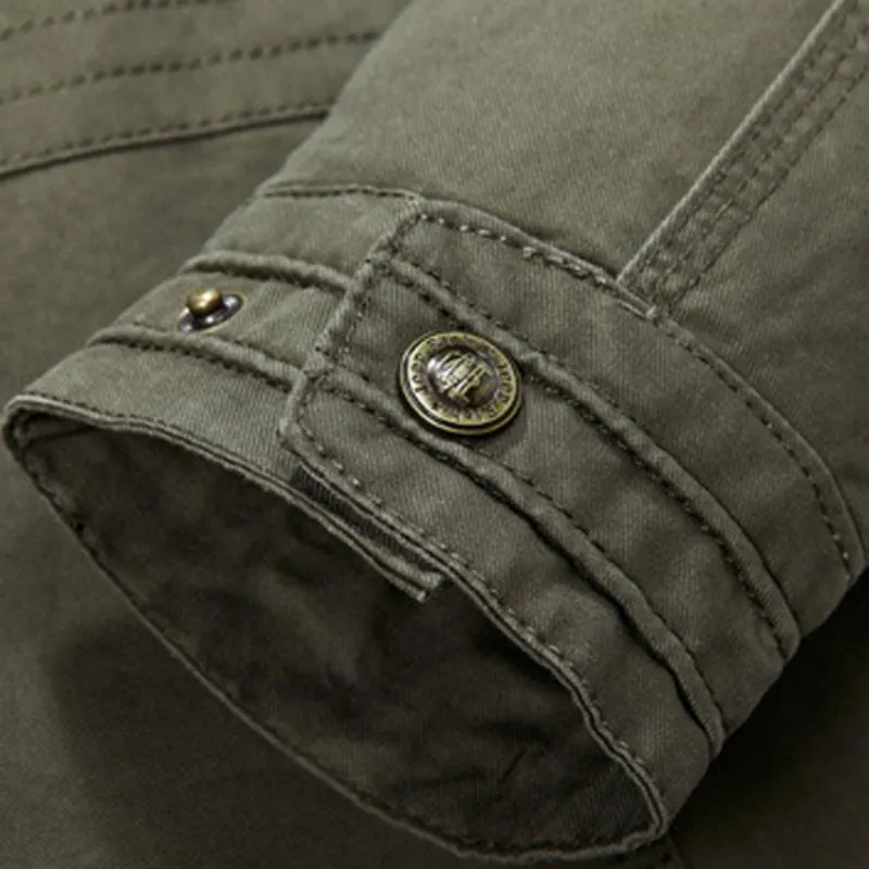 Men's Cotton Tactical Jacket | Plus Size