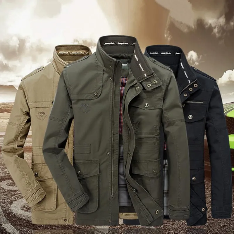 Men's Cotton Tactical Jacket | Plus Size