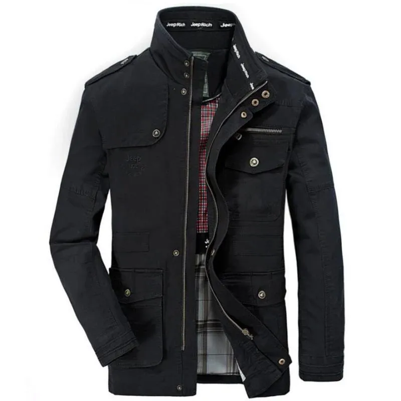 Men's Cotton Tactical Jacket | Plus Size
