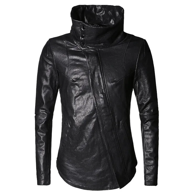Men's Hat Detachable Genuine Leather Jacket