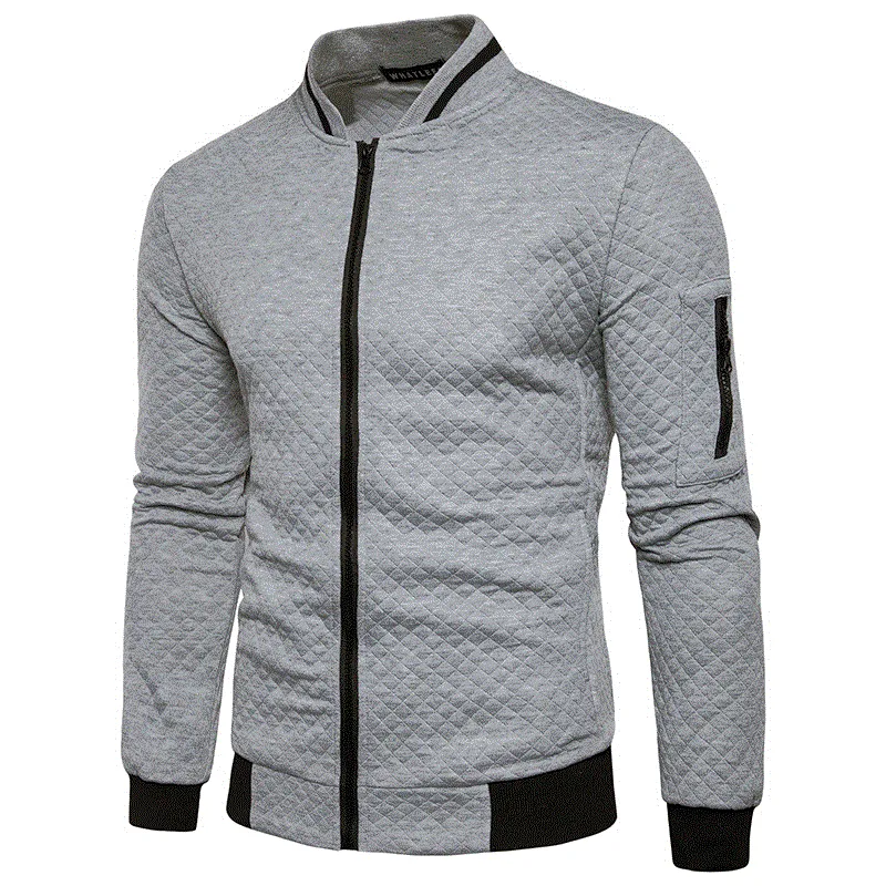 Men's Hoodies & Sweatshirts Zipper Collar Jacket