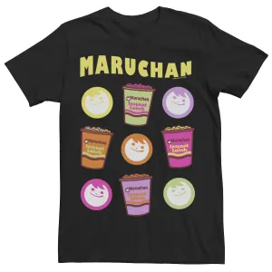 Men's Maruchan T-Shirt with Neon Logo and Licensed Character Cup