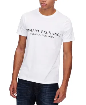 Men's Milano New York and A|X Armani Exchange Logo T-Shirt, White