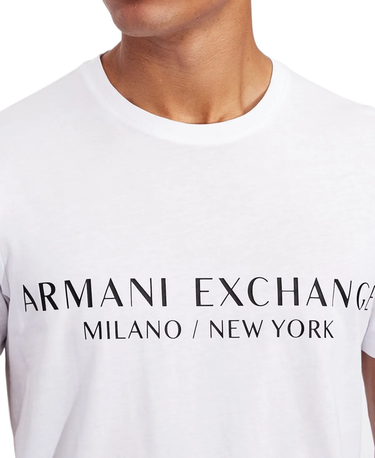 Men's Milano New York and A|X Armani Exchange Logo T-Shirt, White