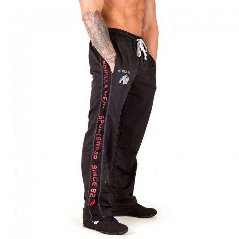 Mens New Fashion Fitness Workout Sport Loose Striped Sweatpants Joggers