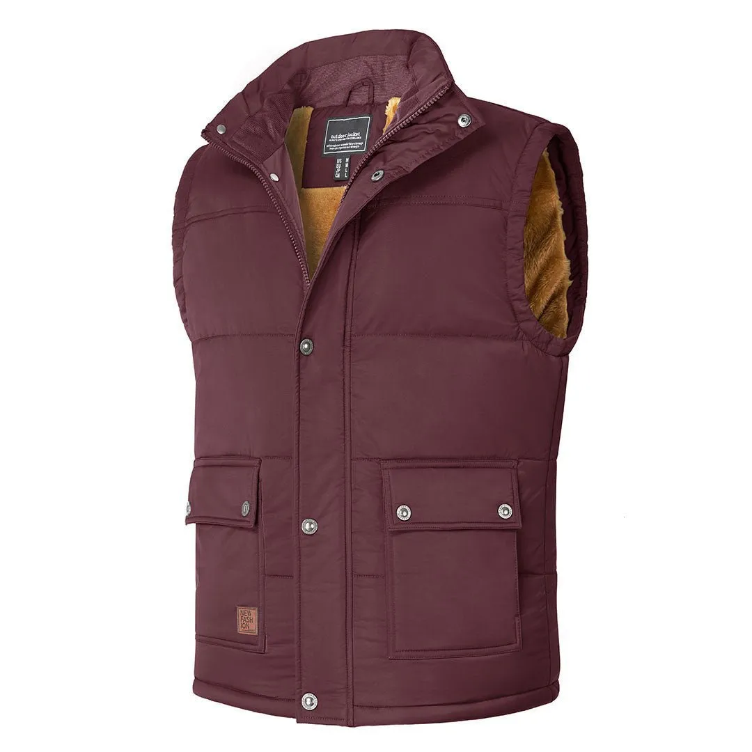 Men's Outerwear Vests with Fleece Liner Hiking Jacket