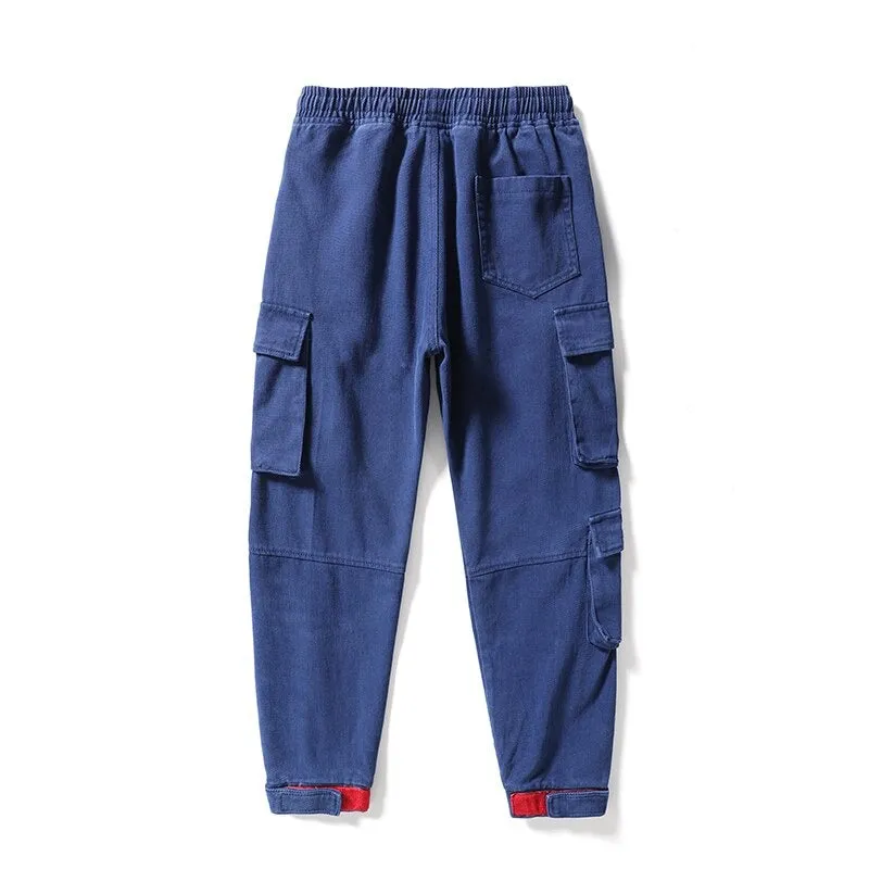 Men's Plus Size Casual Cargo Jeans Pants