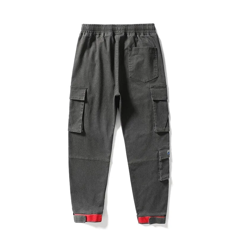 Men's Plus Size Casual Cargo Jeans Pants