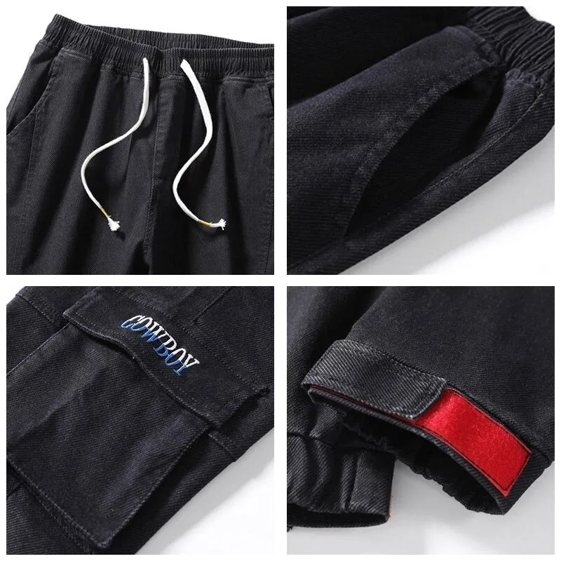 Men's Plus Size Casual Cargo Jeans Pants