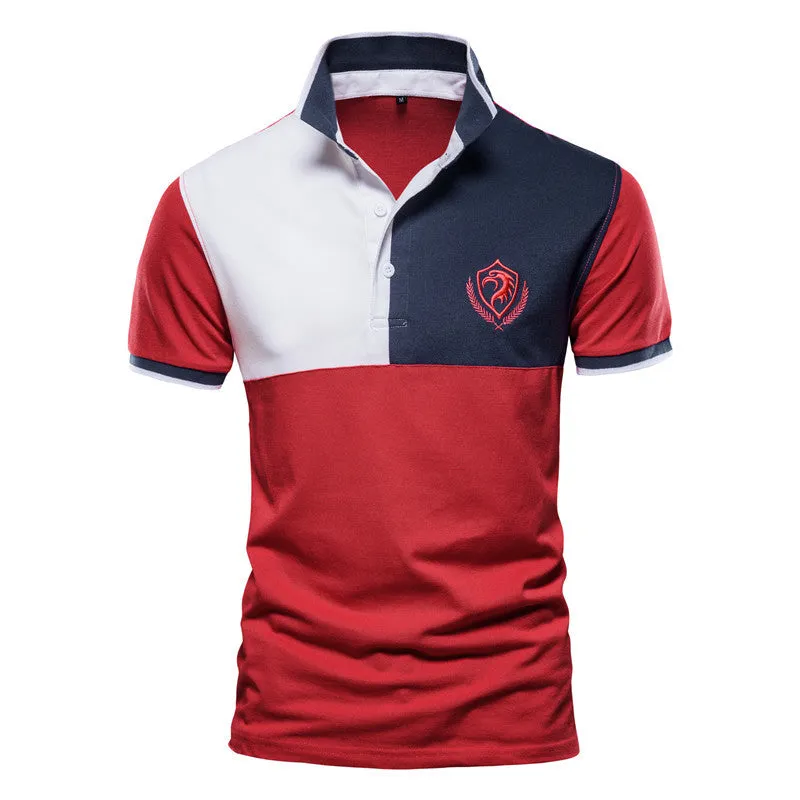 Men's Polo Shirt Plus Size Short Sleeves Collar Neck T-shirt - GlamzLife