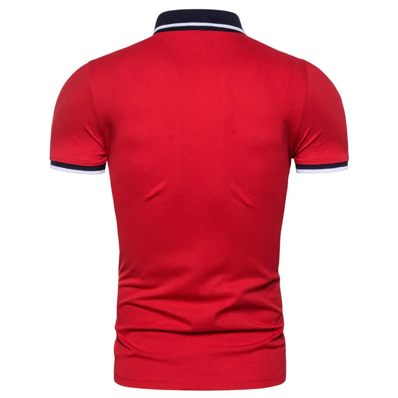 Men's Polo Shirt Plus Size Short Sleeves Collar Neck T-shirt - GlamzLife