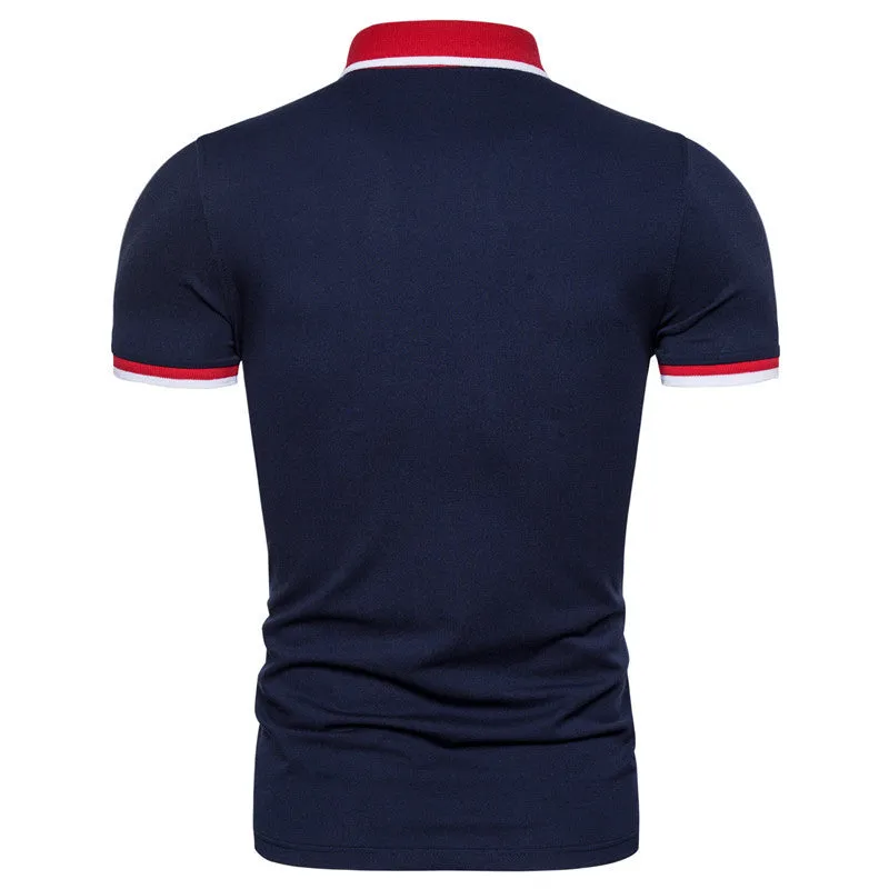 Men's Polo Shirt Plus Size Short Sleeves Collar Neck T-shirt - GlamzLife