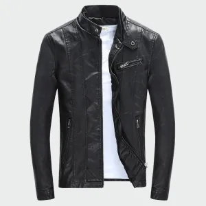 Men's PU Coats Autumn Winter Motorcycle Biker Faux Leather Jacket