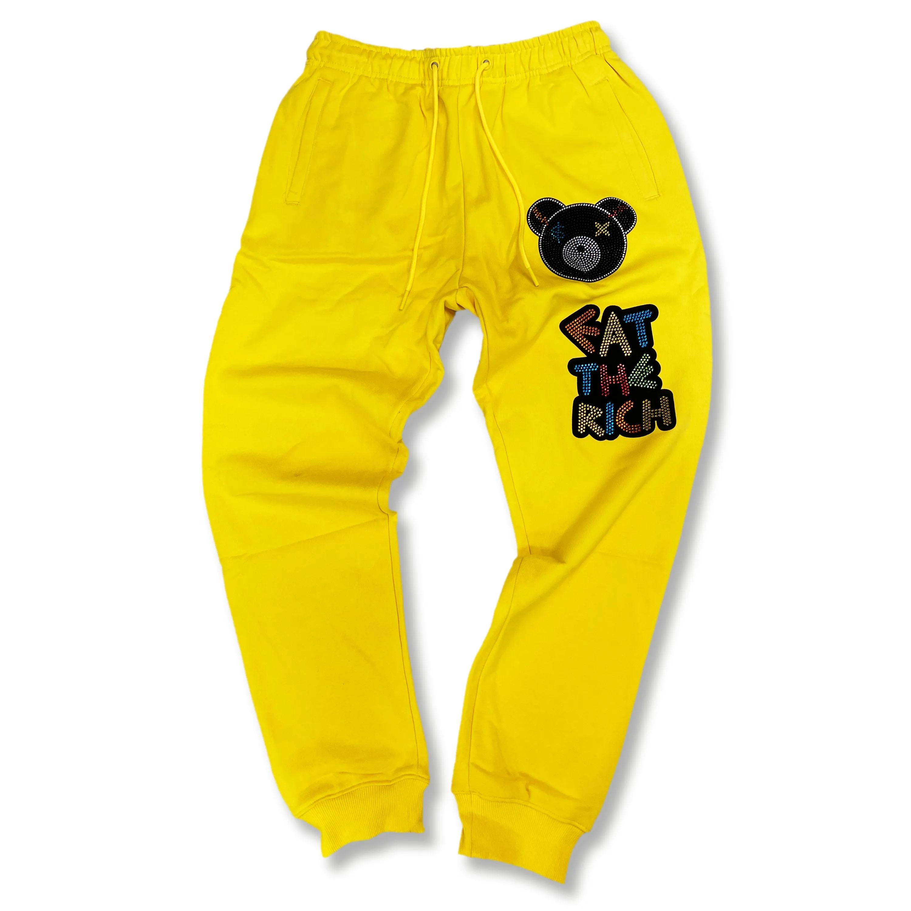 Men's Roku Studio Eat the Rich Joggers Yellow