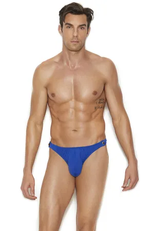 Men's Royal Blue Snap Closure Thong