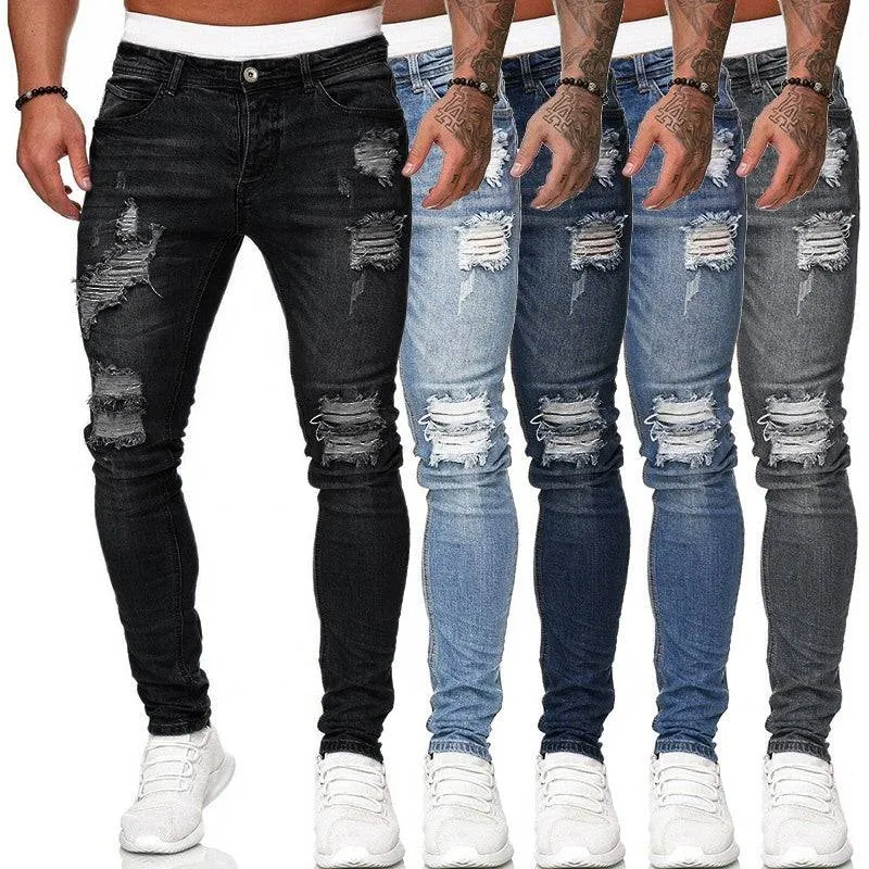 Men's rugged denim  jeans 2022