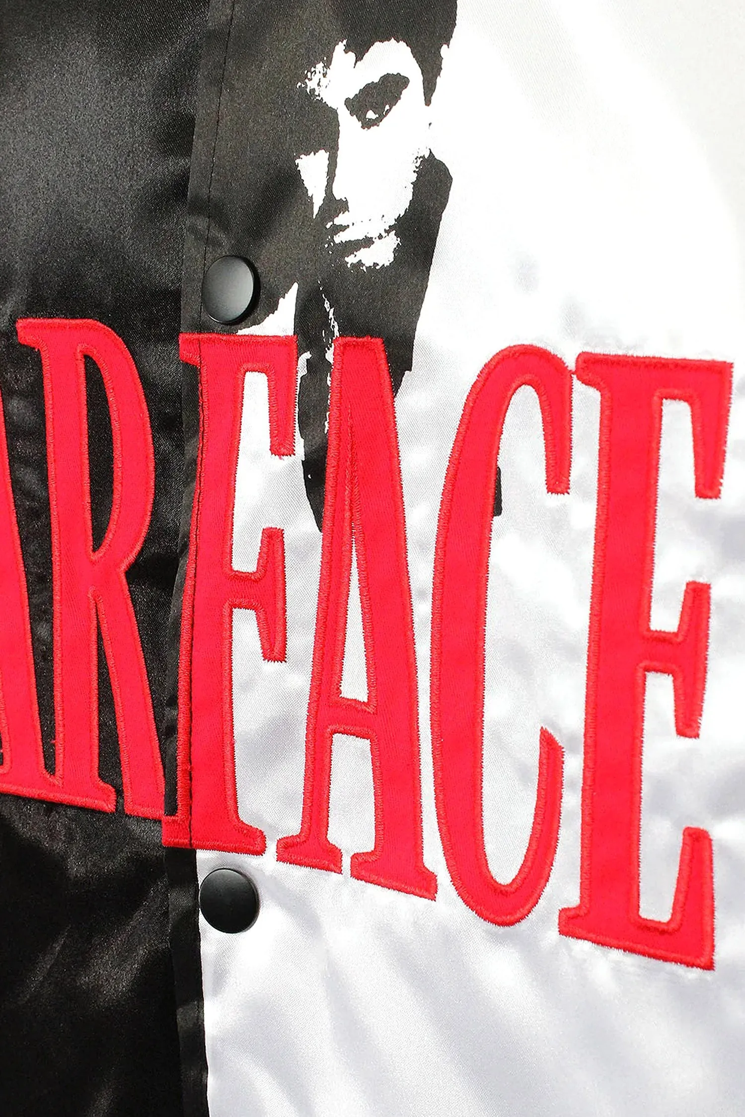 Men's Scarface Split Satin Bomber Jacket