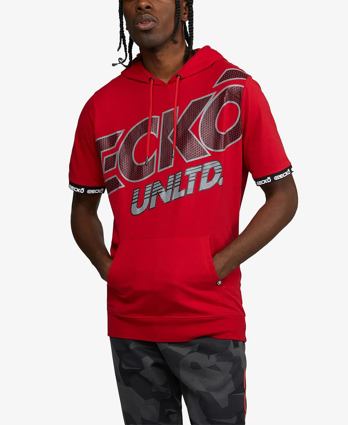 Men's short sleeve sweatshirt bam bam Ecko Unltd, red