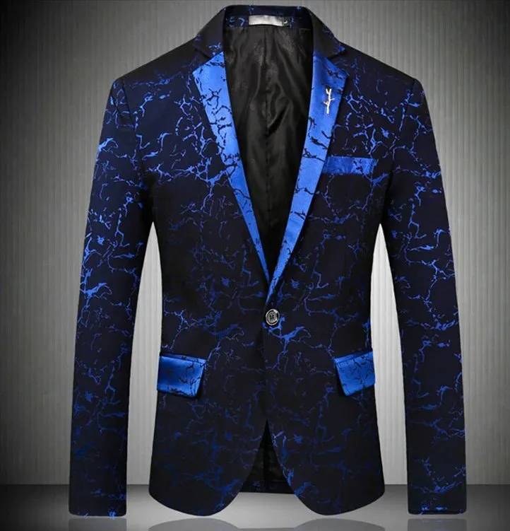 Men's Spring Casual Slim Fit Single Button Blazer