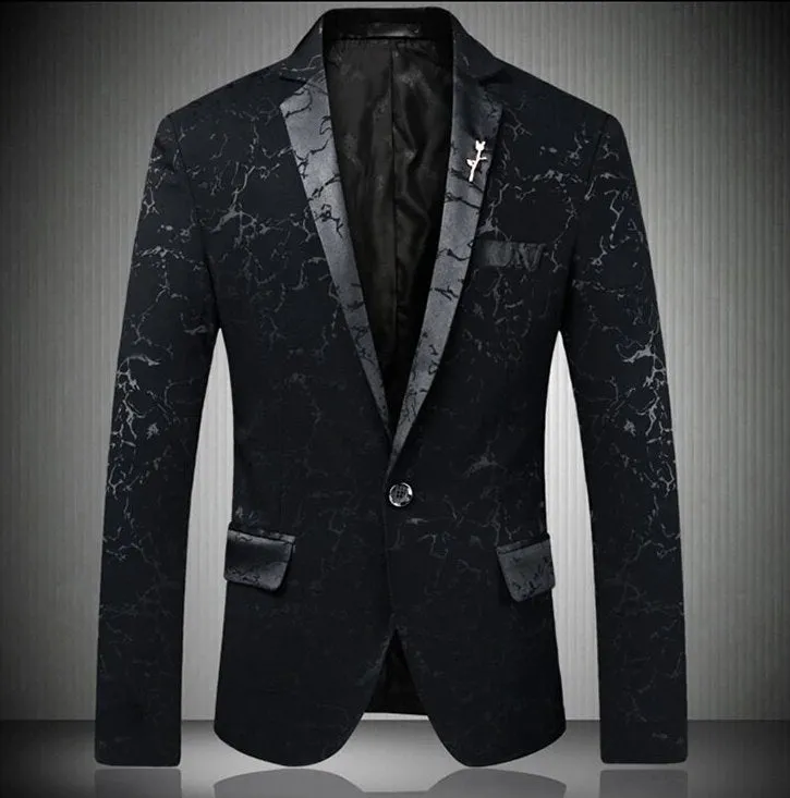 Men's Spring Casual Slim Fit Single Button Blazer