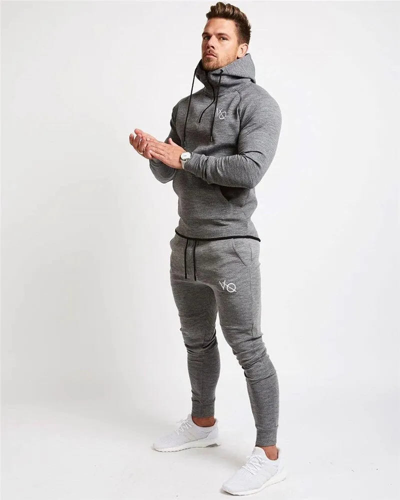 Men's Spring Cotton Tracksuit | Men's Bodybuilding Hoodie&Pants