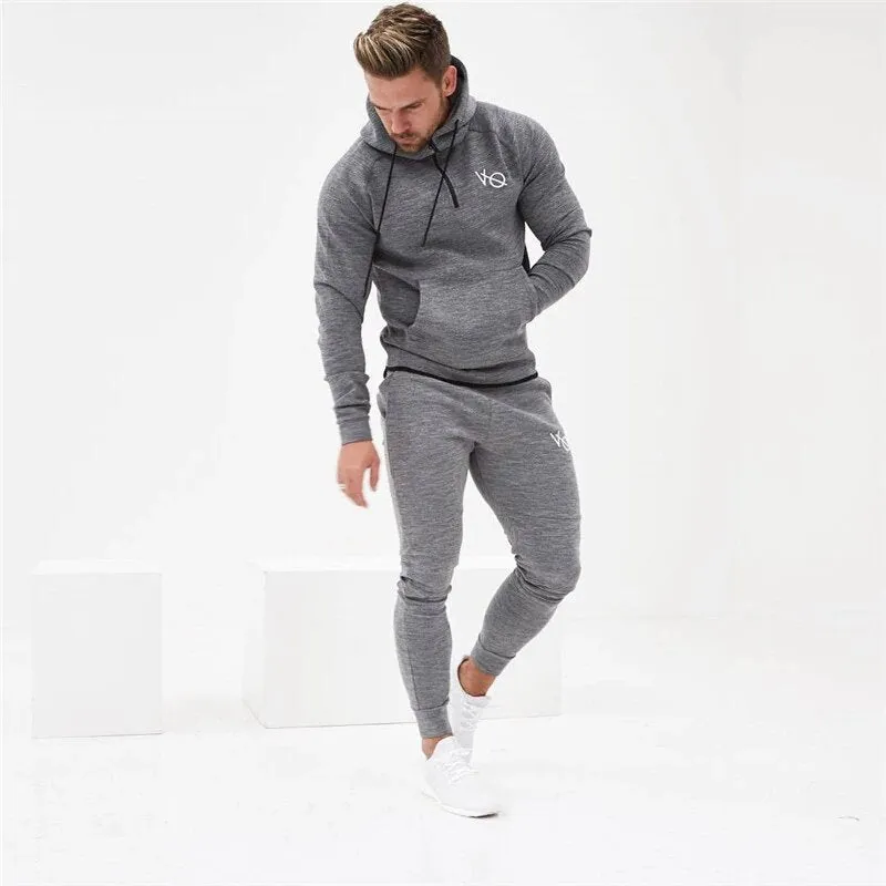 Men's Spring Cotton Tracksuit | Men's Bodybuilding Hoodie&Pants