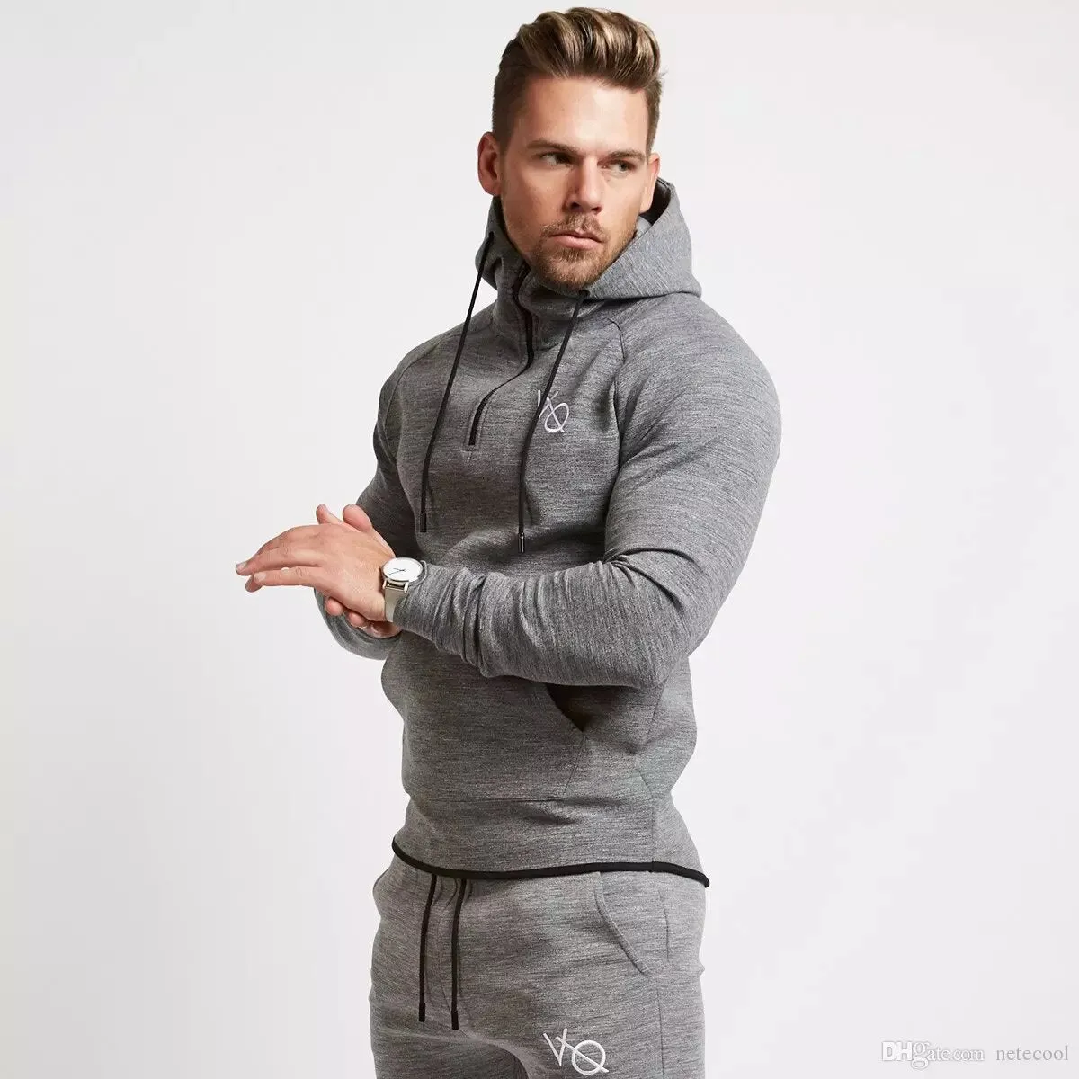 Men's Spring Cotton Tracksuit | Men's Bodybuilding Hoodie&Pants