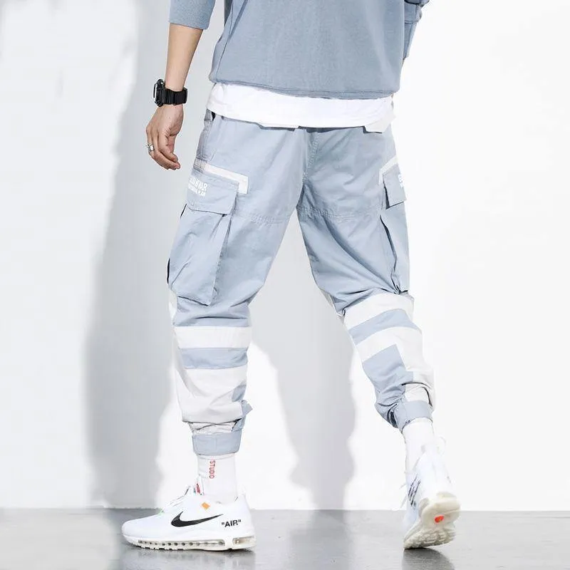 Men's Spring Hip Hop Cargo Pants W/ Ribons