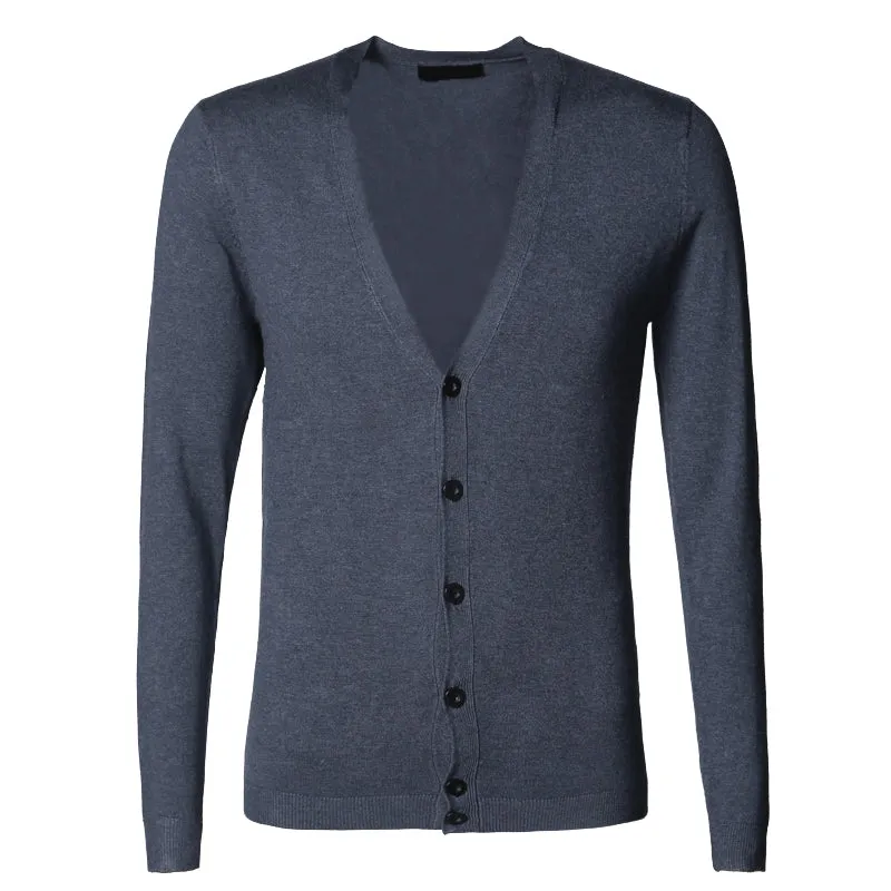 Men's Spring Thin Woolen Knitted Slim Cardigan
