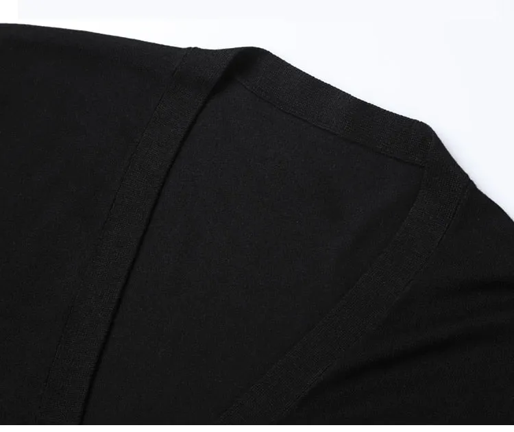 Men's Spring Thin Woolen Knitted Slim Cardigan