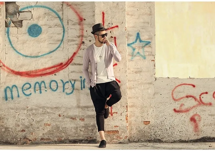 Men's Spring Thin Woolen Knitted Slim Cardigan