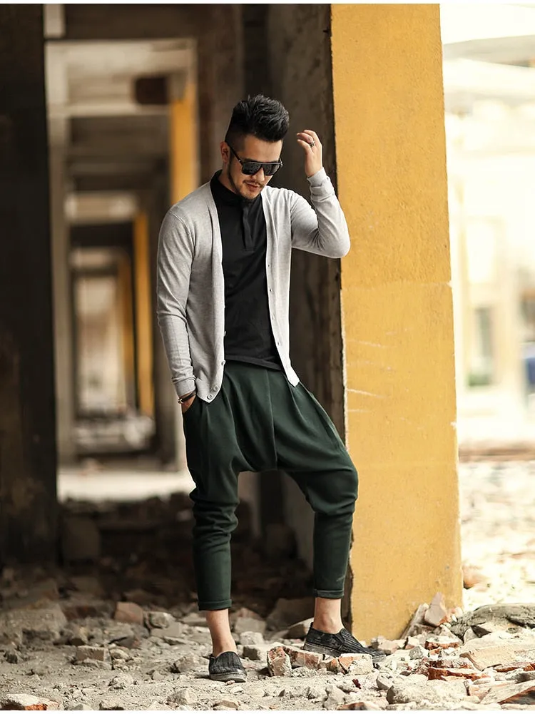 Men's Spring Thin Woolen Knitted Slim Cardigan