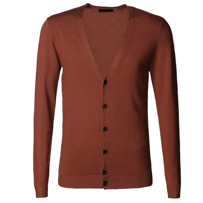 Men's Spring Thin Woolen Knitted Slim Cardigan